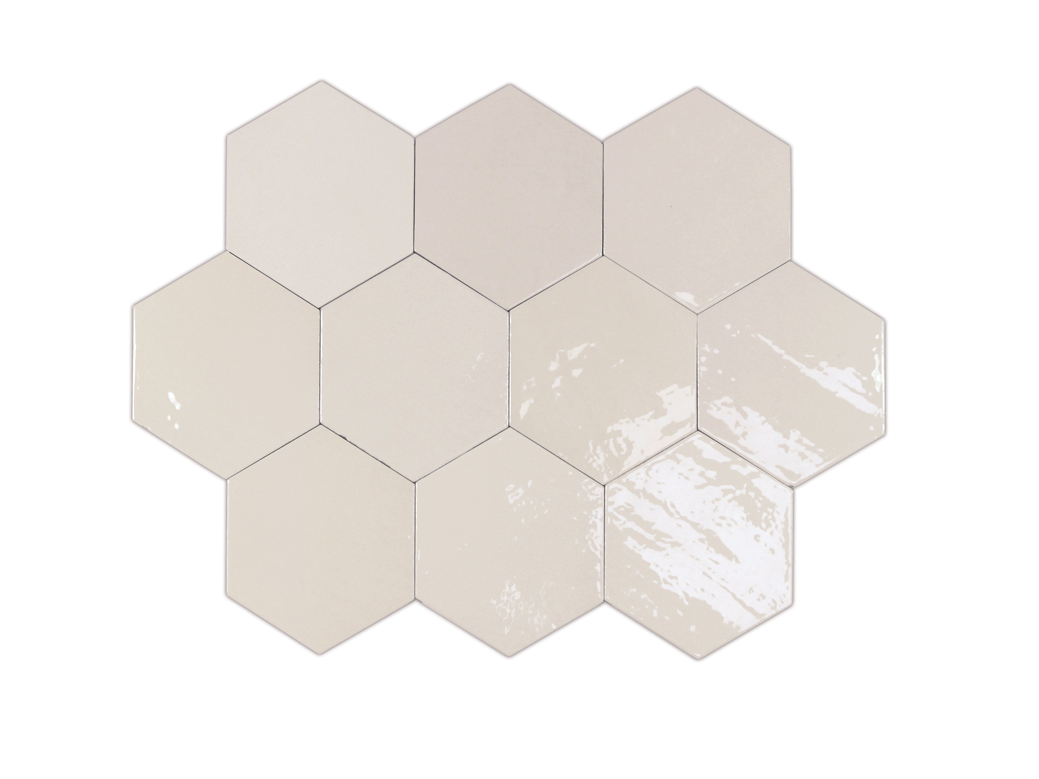 Zellige Hexa White 10.8x12.4