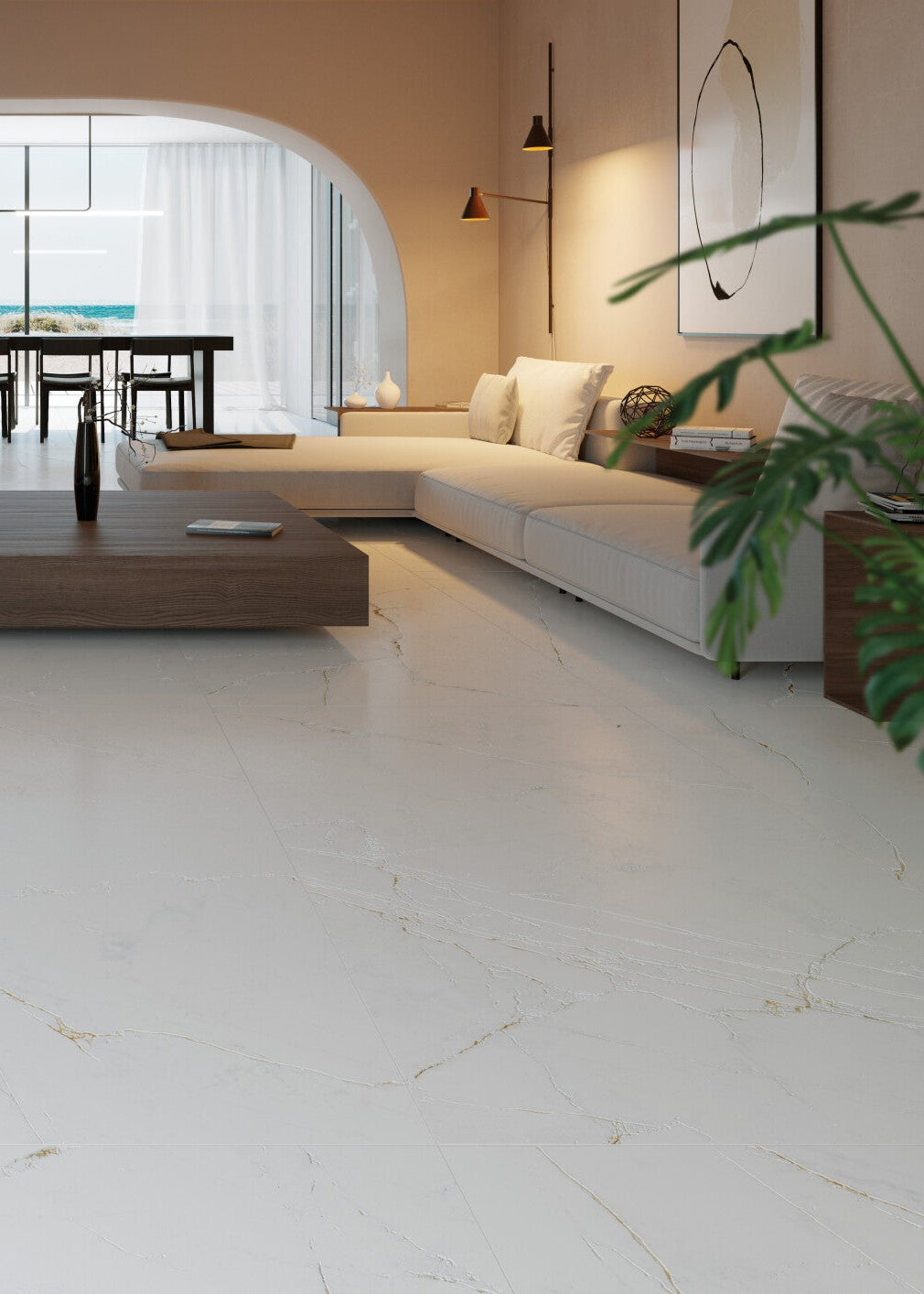 Dual White 100x100 Shaped