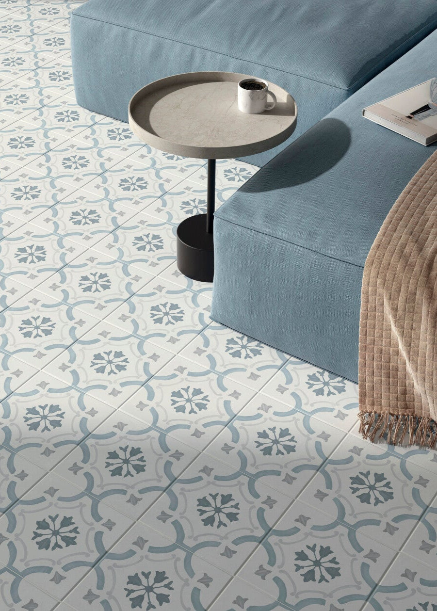 Sirocco Blue Ornate 22.3x22.3