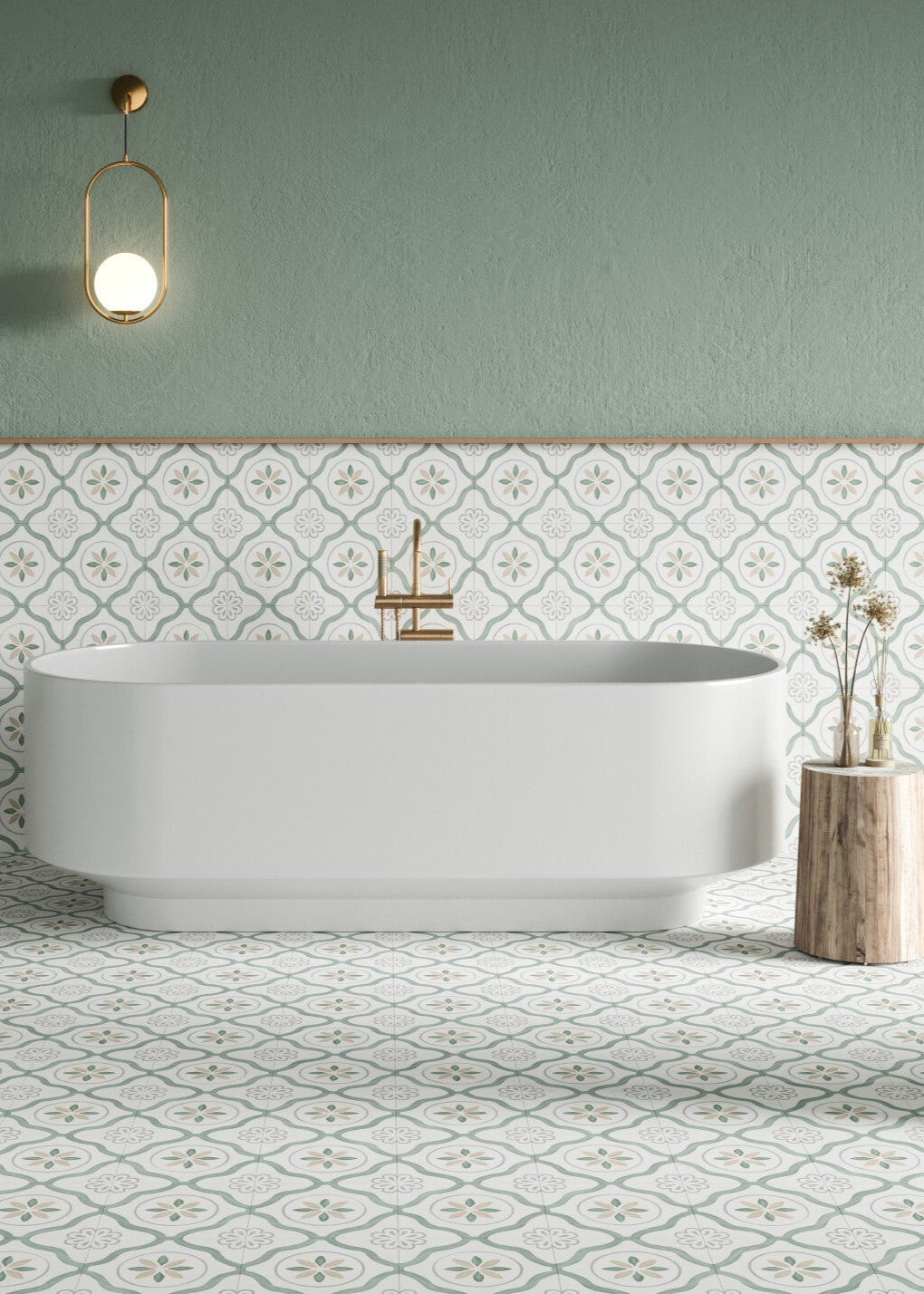 Sirocco Green Petals 22.3x22.3