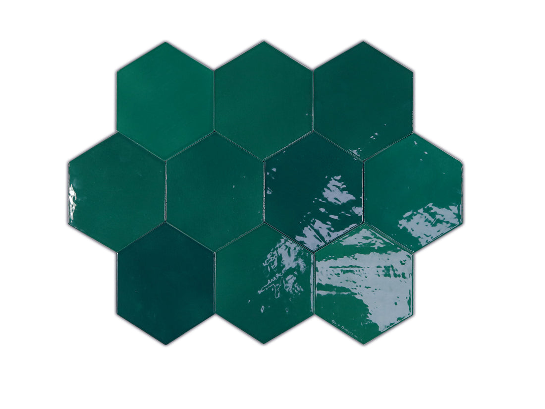 Zellige Hexa Emerald 10.8x12.4