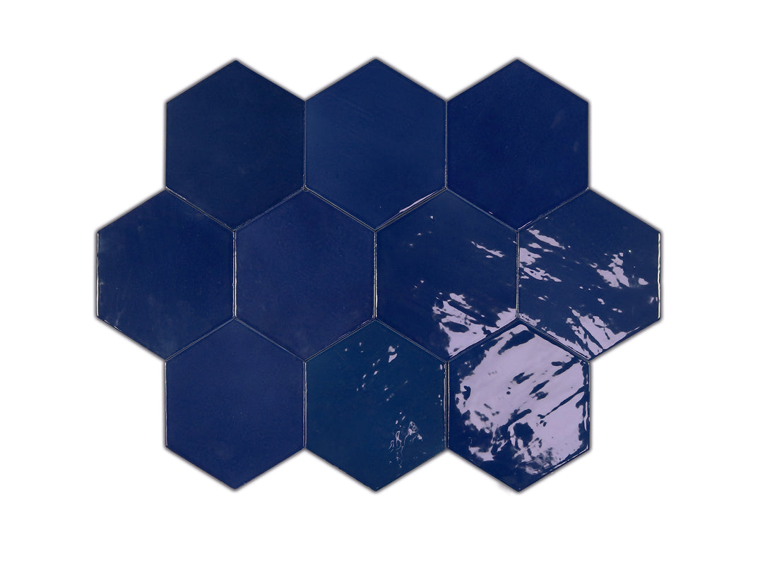 Zellige Hexa Cobalt 10.8x12.4