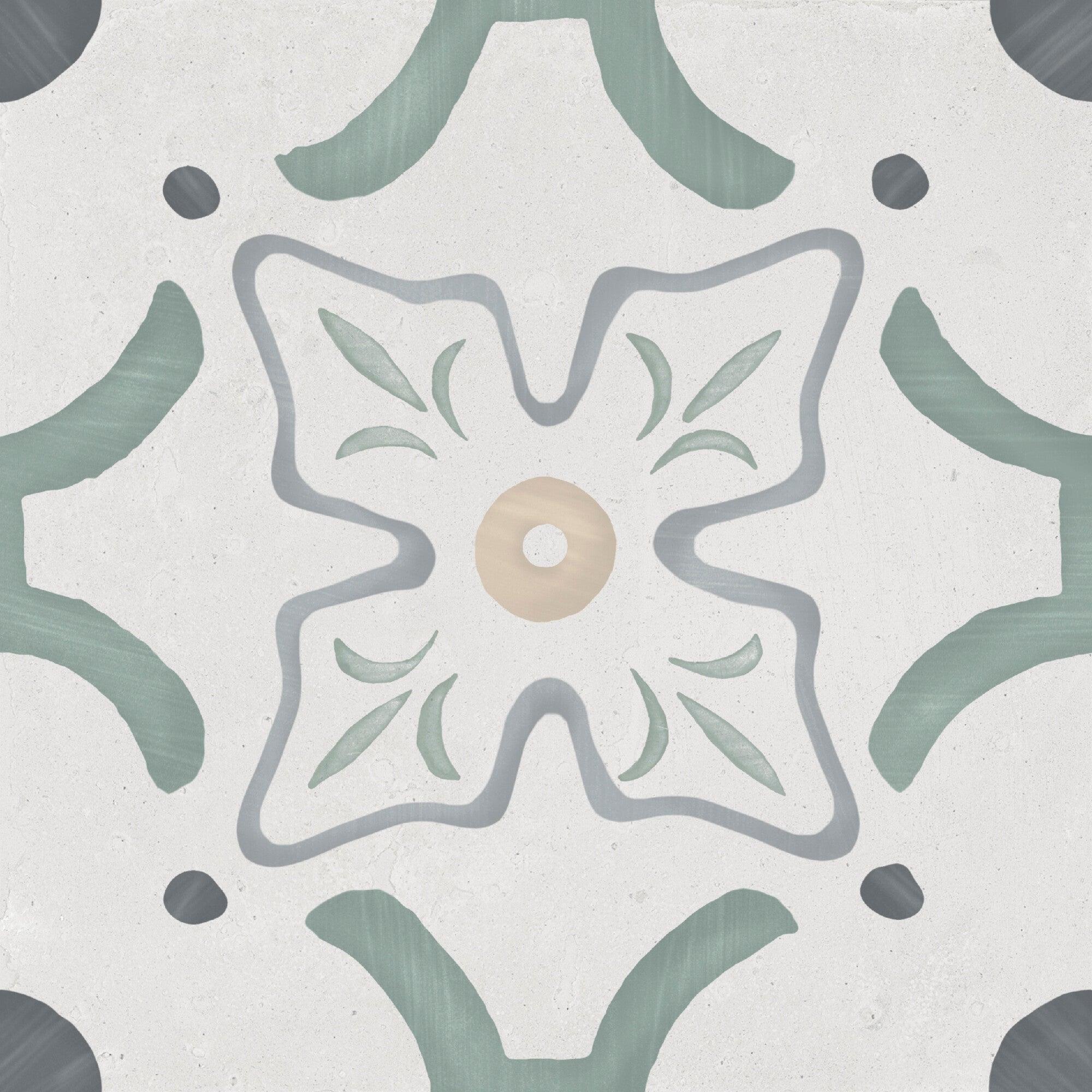 Sirocco Green Flower 22.3x22.3