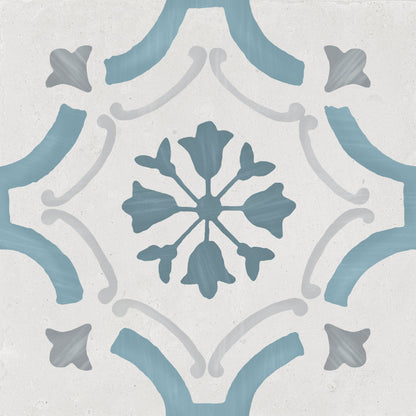 Sirocco Blue Ornate 22.3x22.3