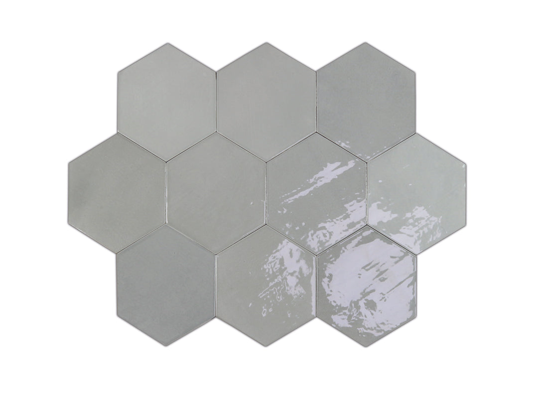 Zellige Hexa Grey 10.8x12.4
