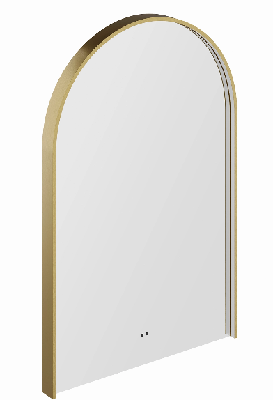 Nova LED Mirror - Brushed Brass 60x90cm